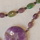 Amethyst disk and amethyst and jade beads, 20