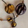 Venetian lampworked gold foil and blown glass beads, 18